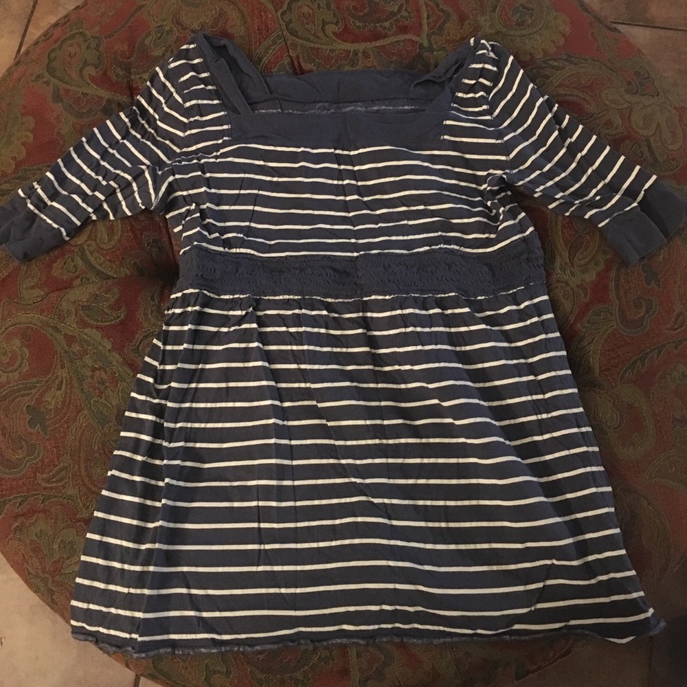 Blue shirt with stripes